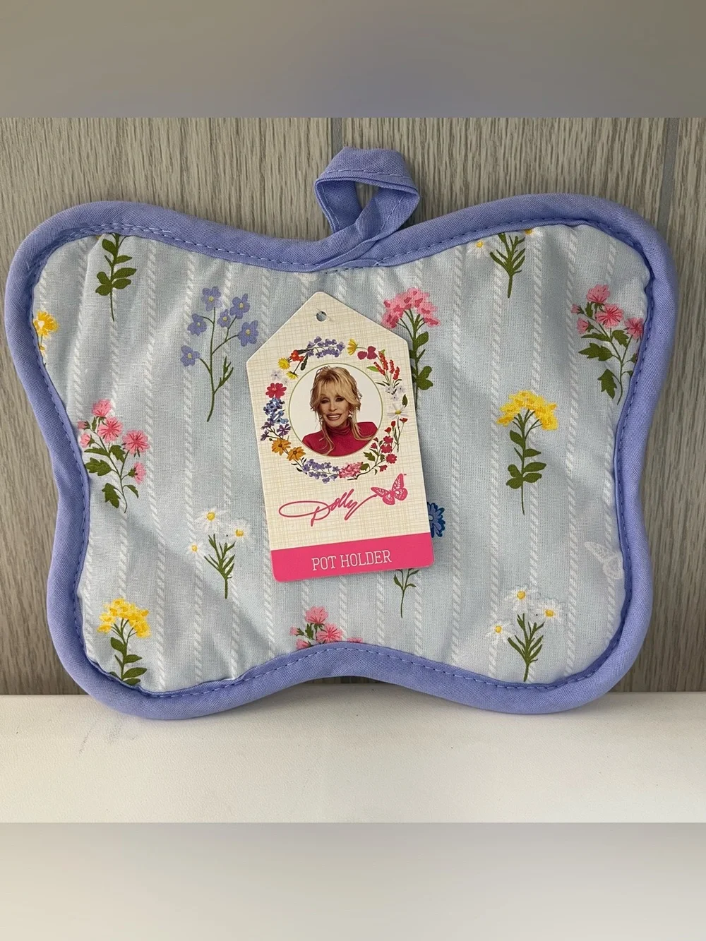 Dolly Parton Wildflowers Spring Collection PotHolders Pink Purple DG Kitchen New